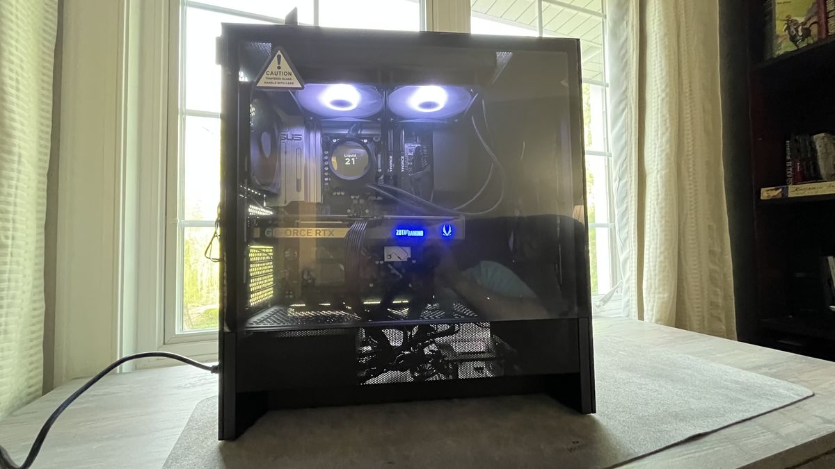 A NZXT Player PC (5070 Intel Edition) sitting on a desk