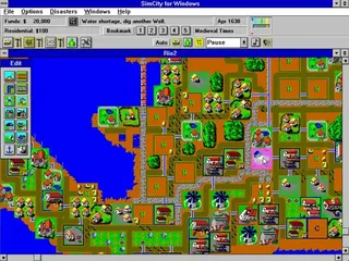 Sim City for Windows, running on Windows 3.1