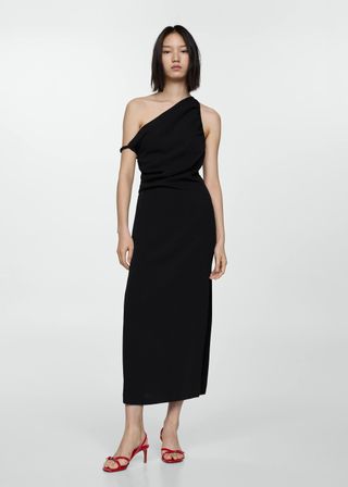 Asymmetric Neckline Dress