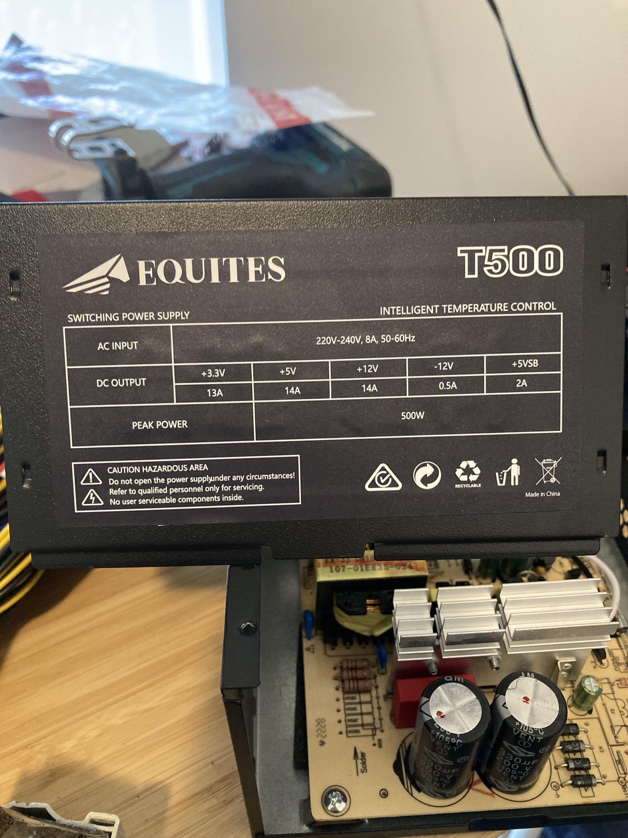 A teardown of a cheap PSU included with a budget PC case.