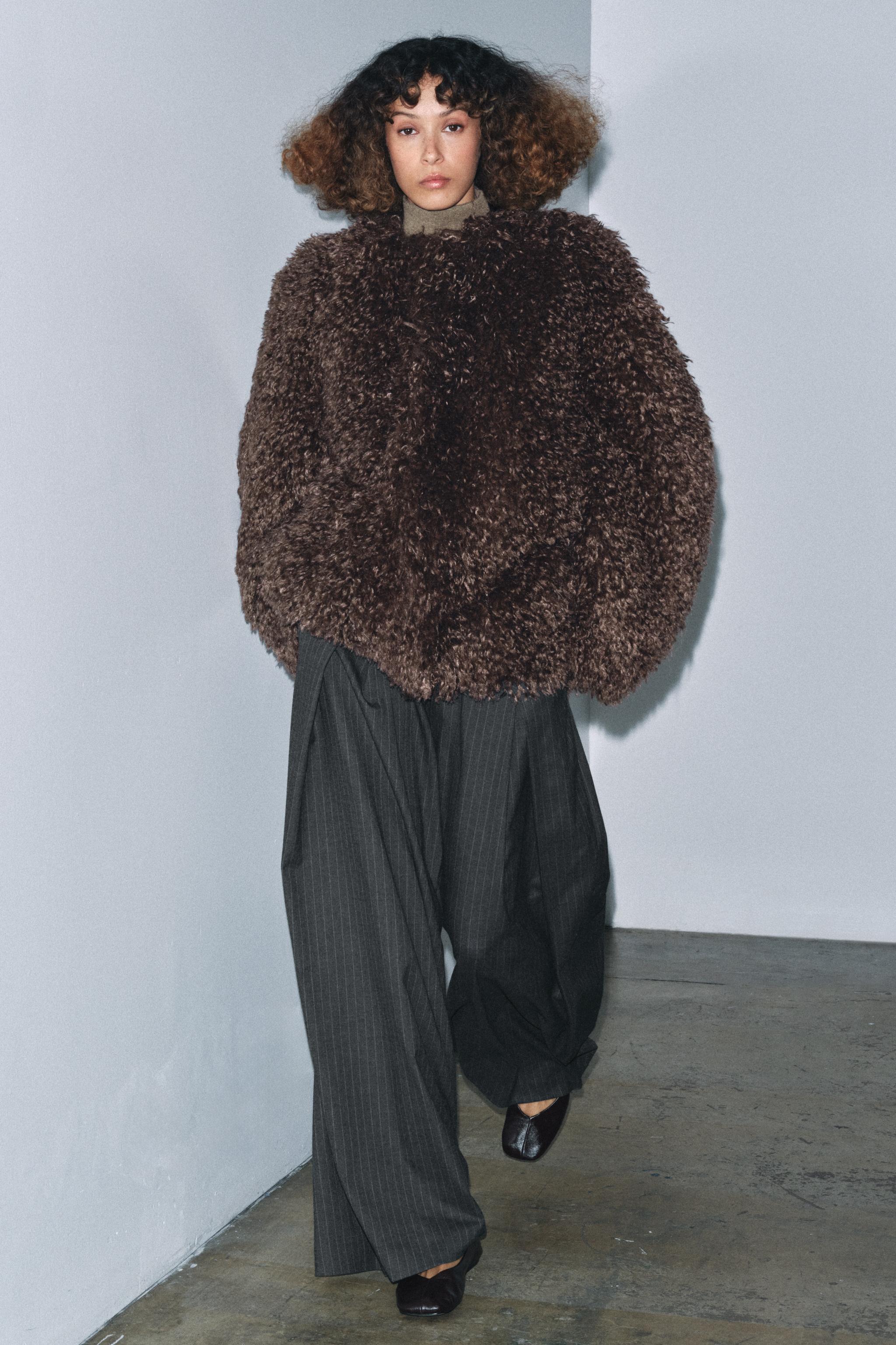 Zw Collection Pinstripe Darted Trousers