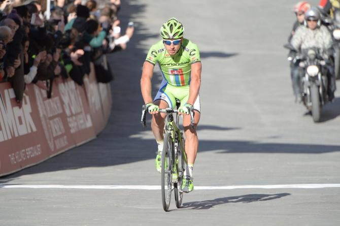 Slovakian champion Peter Sagan (Cannondale) finishes Strade Bianche in second place, 19 seconds down on Kwiatkowski