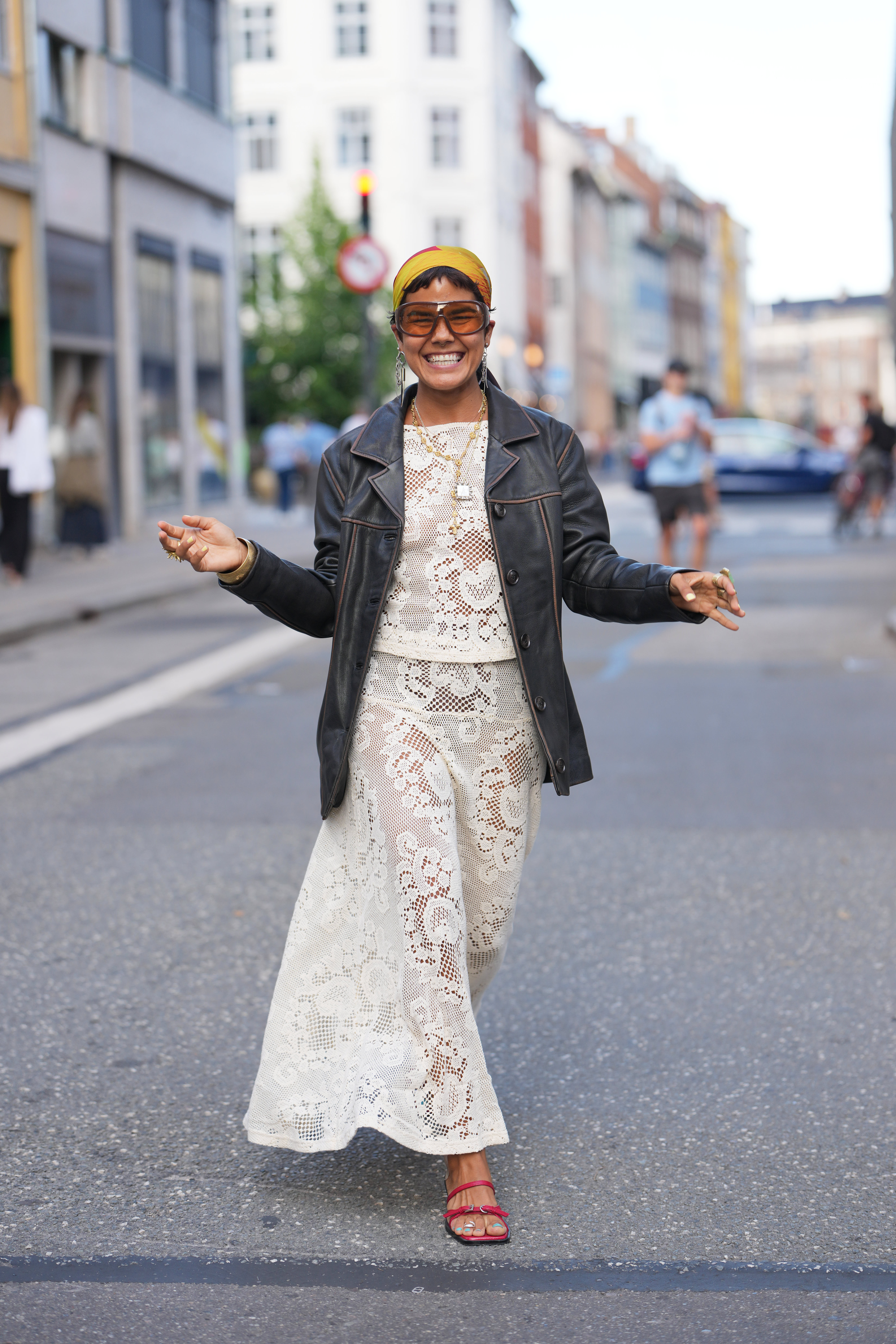 copenhagen fashion week street style trend eyelet top