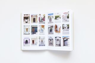 Book pages with houses
