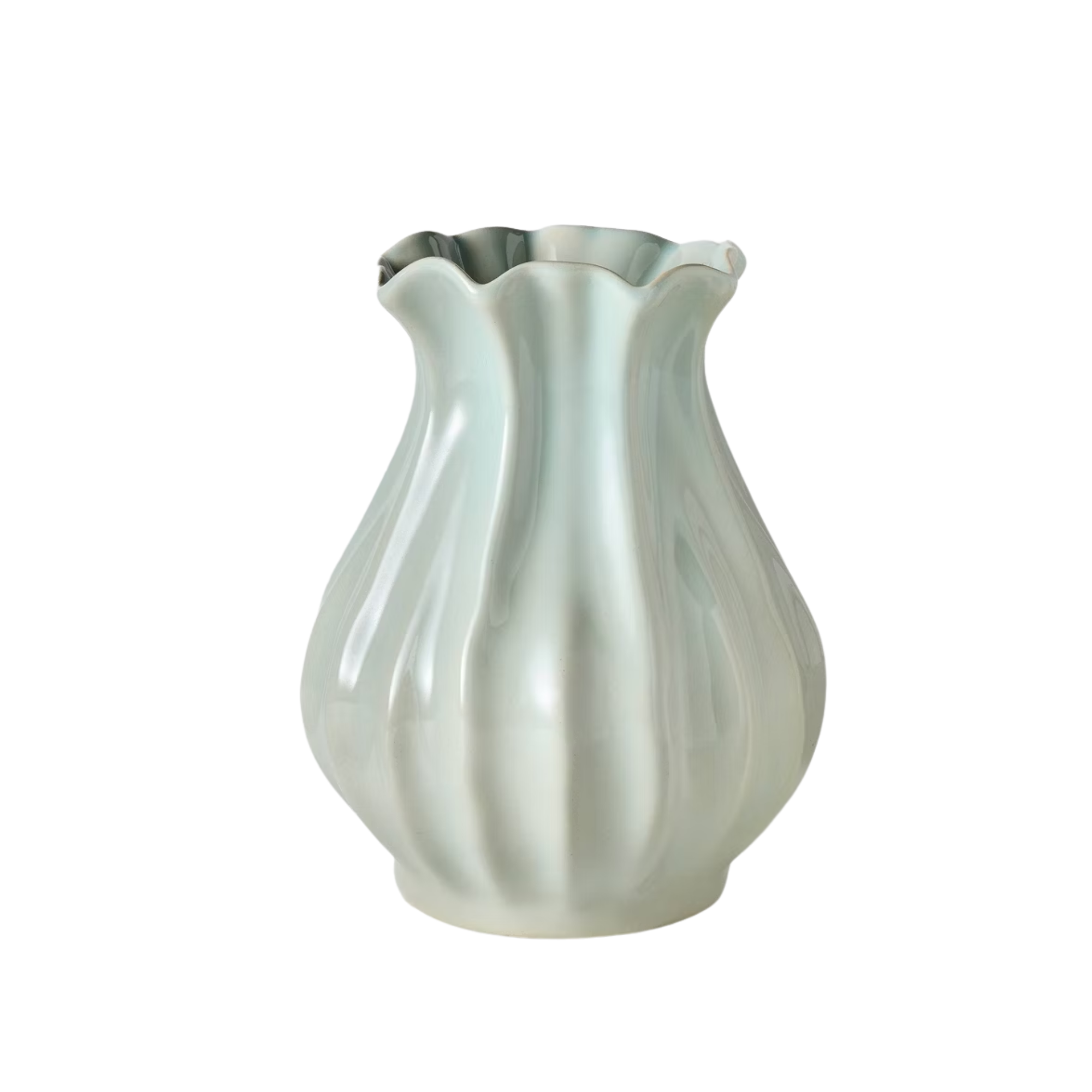 a light green vase