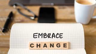 A book saying ‘embrace change’