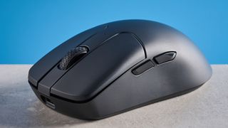A black Keychron M2 8K wireless gaming mouse