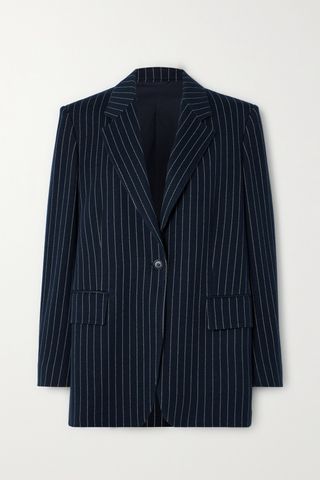 Aceri Pinstriped Cotton, Cashmere and Silk-Blend Blazer