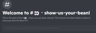 banner announcement for the "show us your bean" channel of the FOMO labs discord