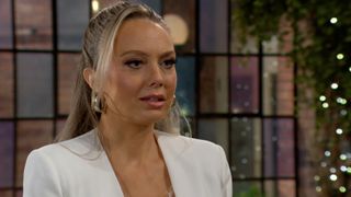 Melissa Ordway as Abby in white in The Young and the Restless