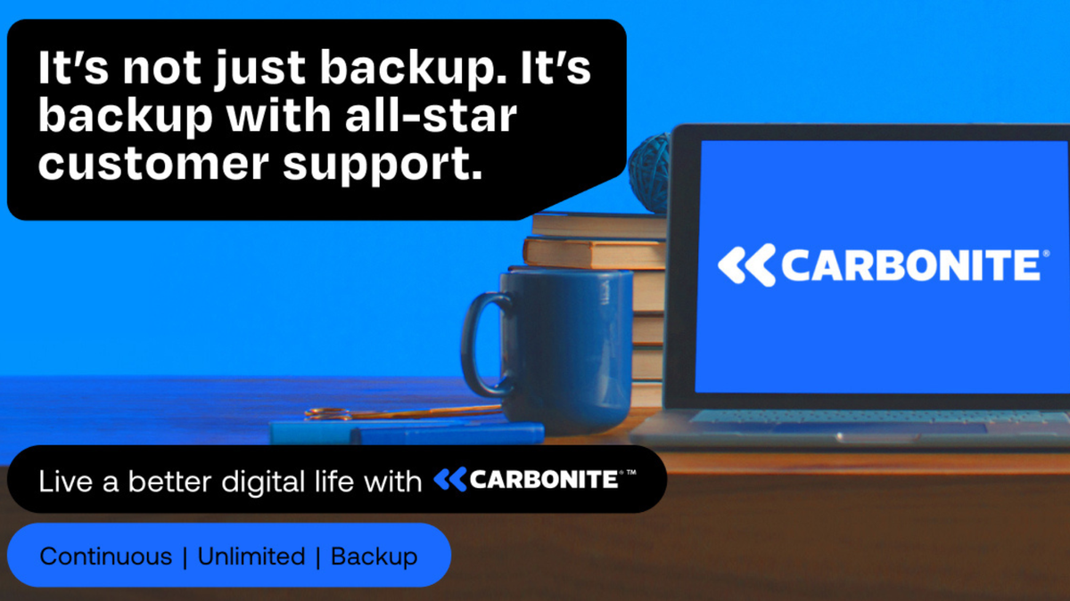 Secure your data with up to a whopping 40% off the price of Carbonite cloud backup