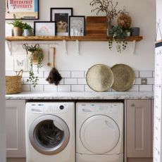 washing machine in kitchen area