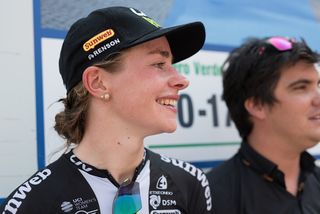 Riejanne Markus waits backstage for the biggest podium appearance of her career at the final stage of the Giro Rosa 2016