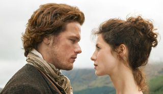 caitriona balfe and sam heughan as Claire and Jamie in Outlander