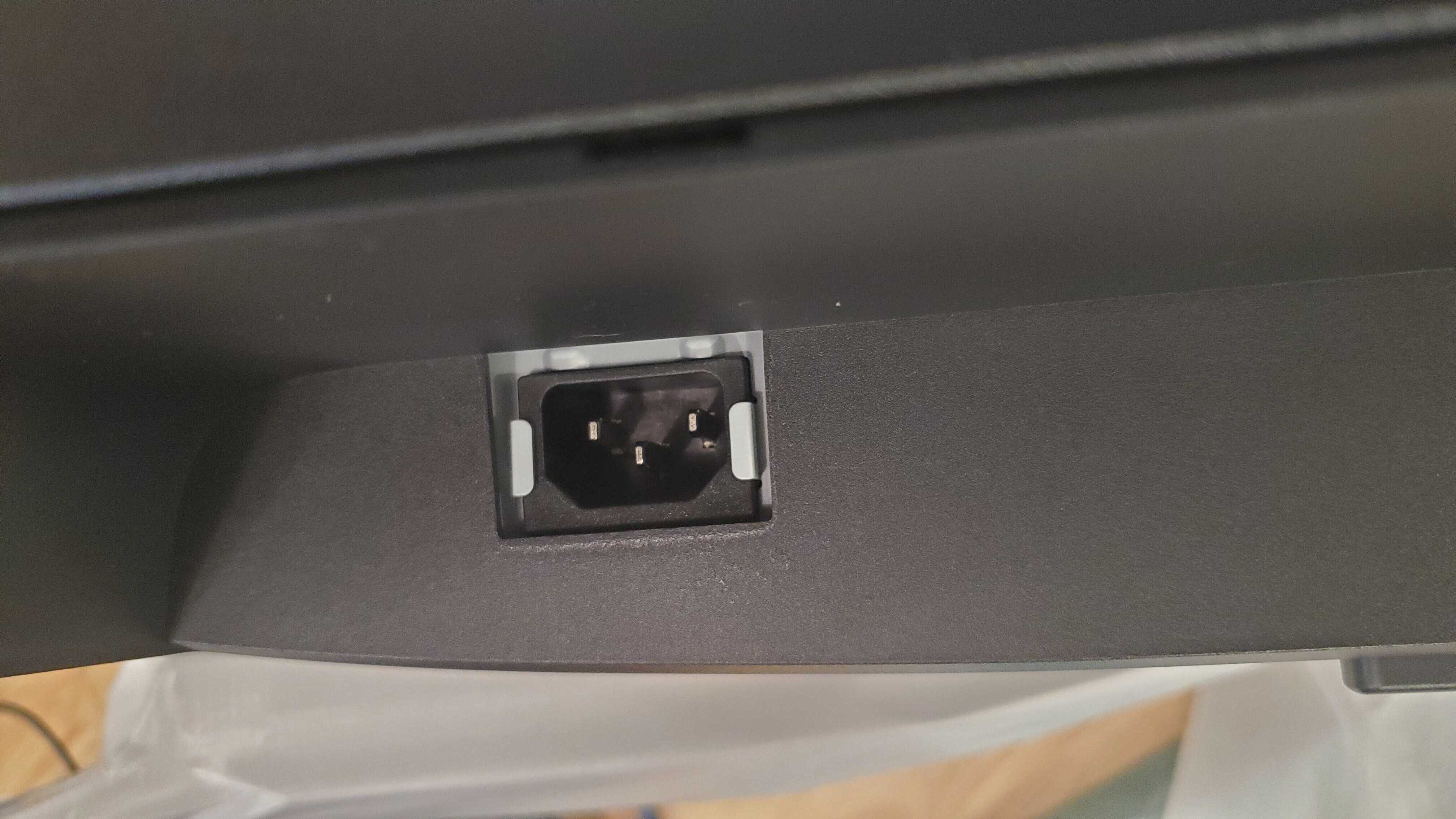 closeup of black monitor in an office