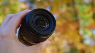 The Tamron 16-50mm f/2.8 A lens photographed outdoors