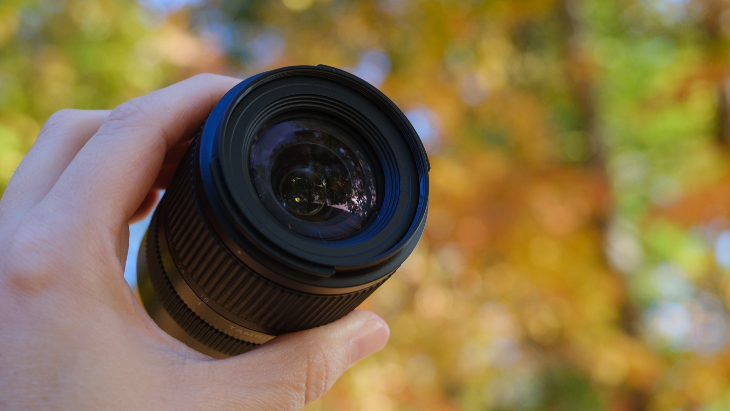 The Tamron 16-50mm f/2.8 A lens photographed outdoors