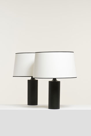 Pair of earthenware lamps by Georges Jouve