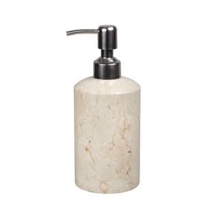beige marble bathroom accessory soap dispenser