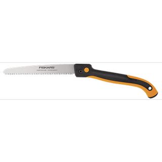 Fiskars 10-Inch Handsaw, New Soft Grip 10-Inch Pruning Saw, Folding, Black and Orange