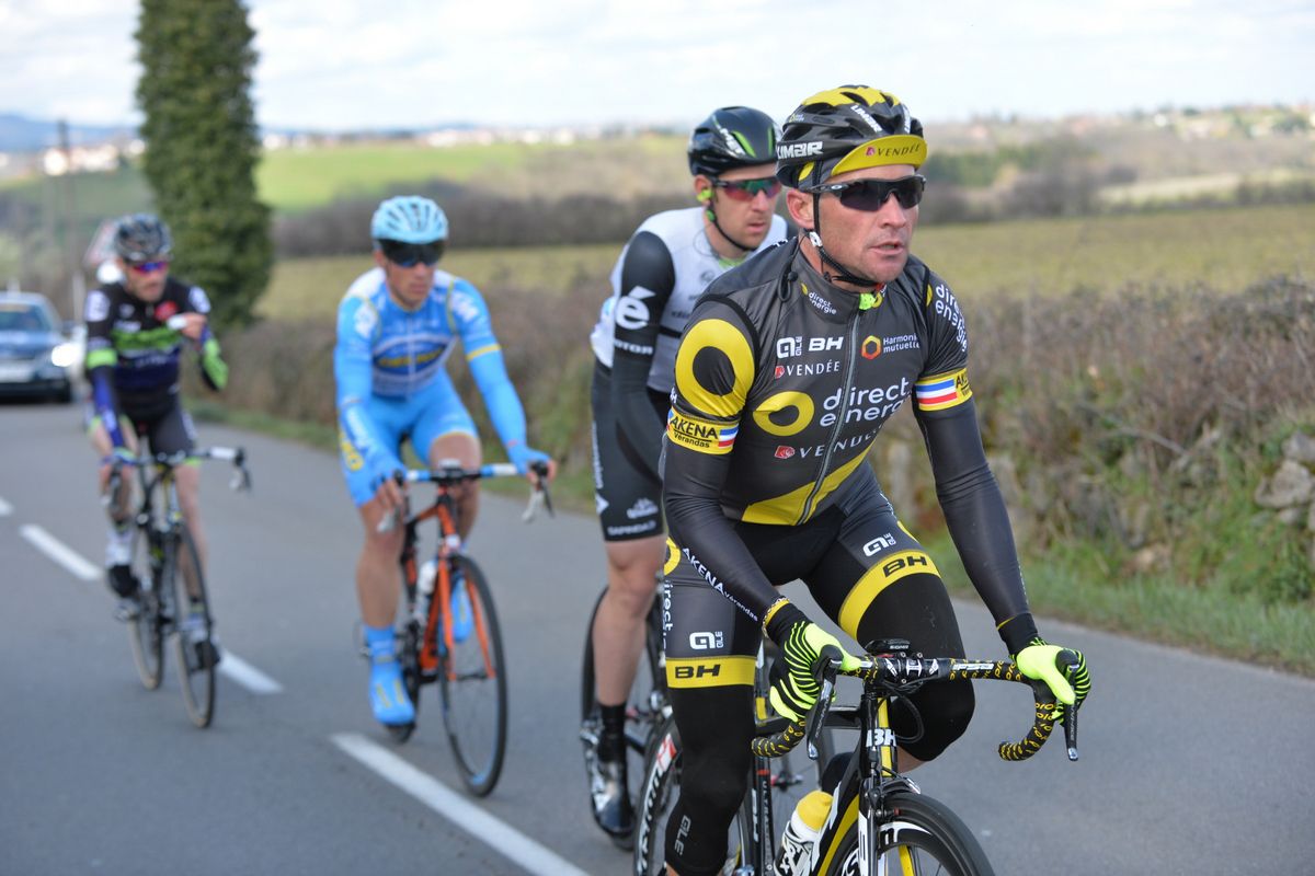 Thomas Voeckler (Direct Energie) leading the break