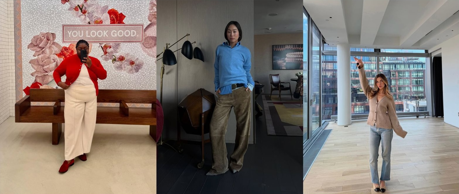 Springtime knitwear trends.