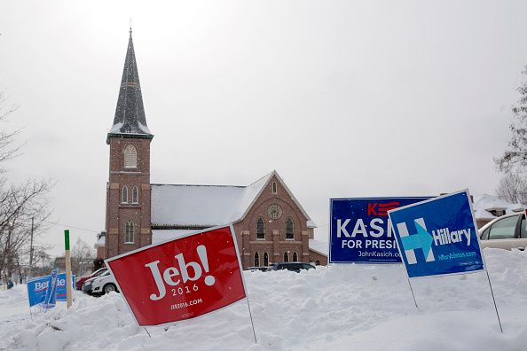 Campaign signs in New Hampshire.