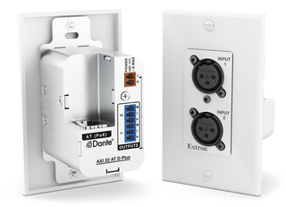 The Wallplate Dante Audio Interface from Extron.