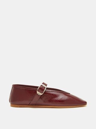 Leather Mary Jane Ballet Flats