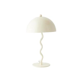 White wavy table lamp