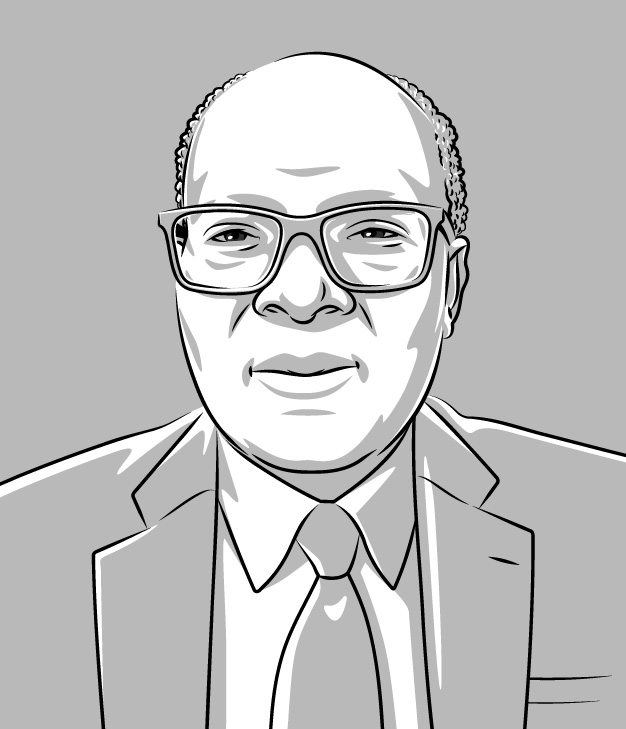 A simple black and white illustration of Chapurukha M. Kusimba