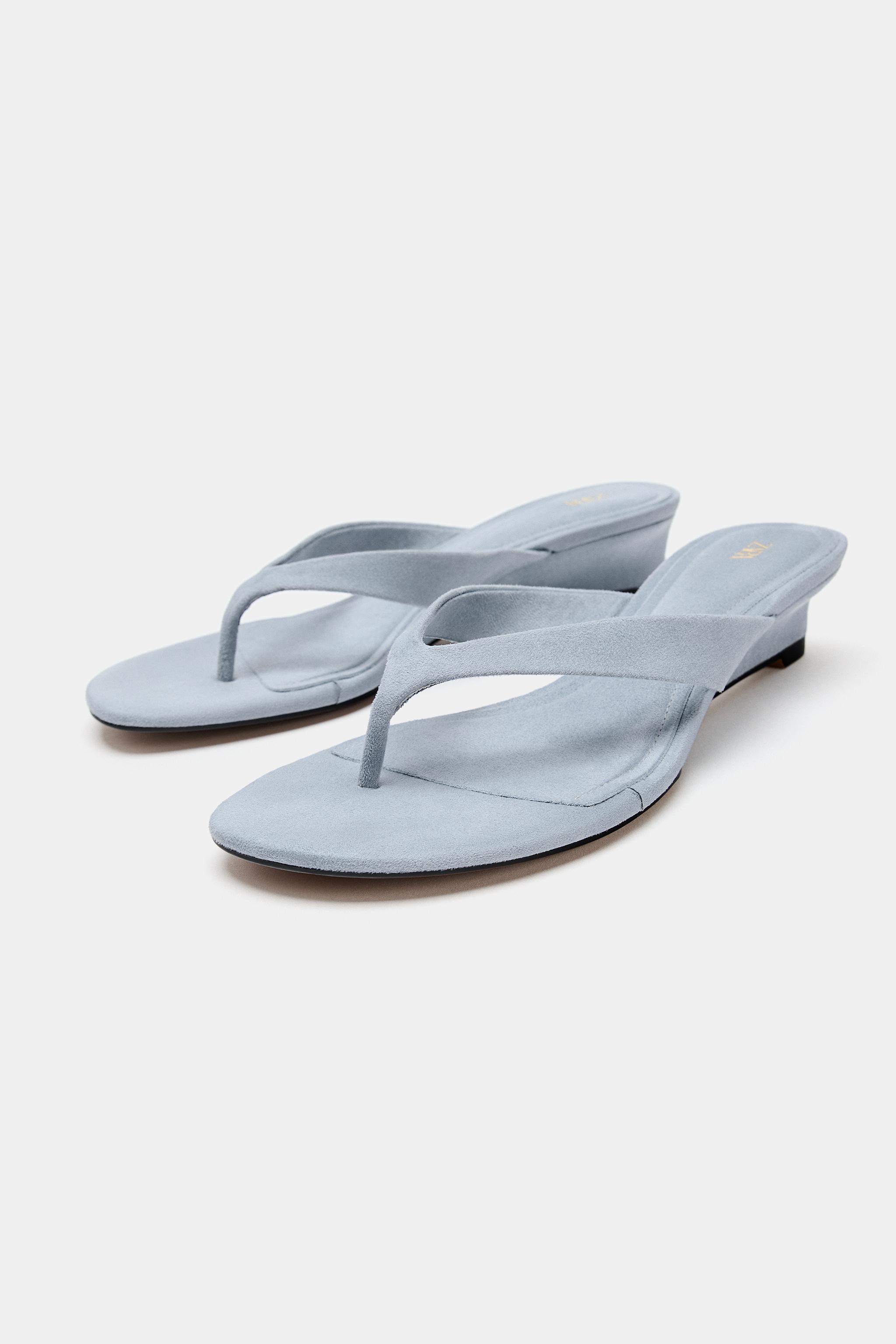 ZARA Wedge Sandals - Blue - 5