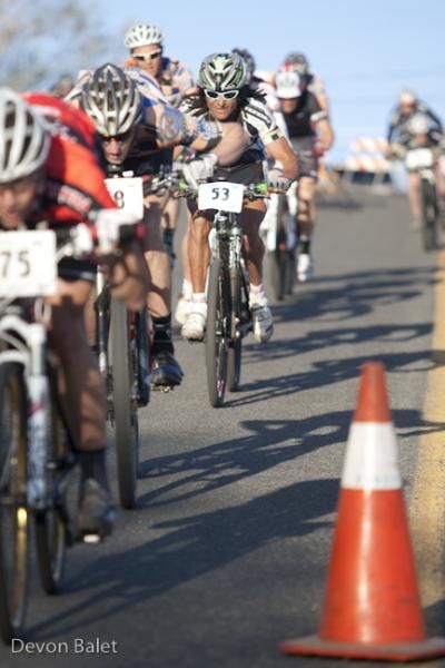 It's not often drafting plays such a role in a mountain bike race