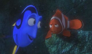 Dory and Marlon in Finding Nemo "just keep swimming"
