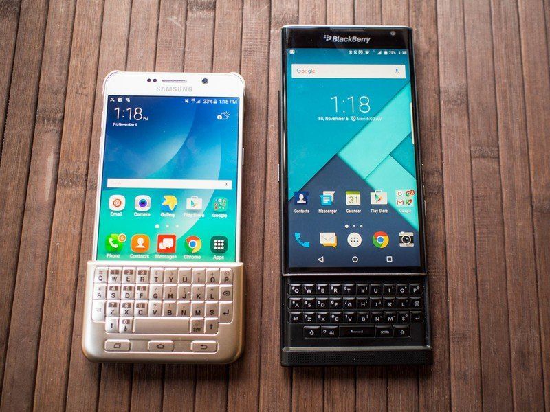BlackBerry Priv vs Samsung Keyboard Case