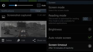 Screen brightness on the Samsung Galaxy S4