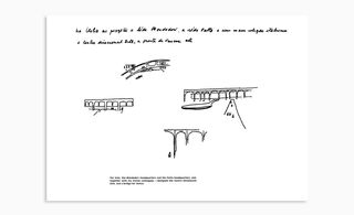 Niemeyer's sketch in an exhibition