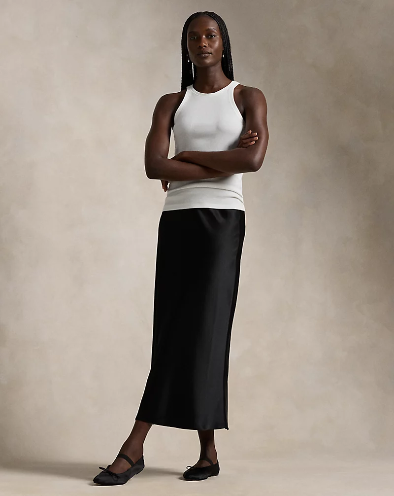 Double Faced Satin Skirt