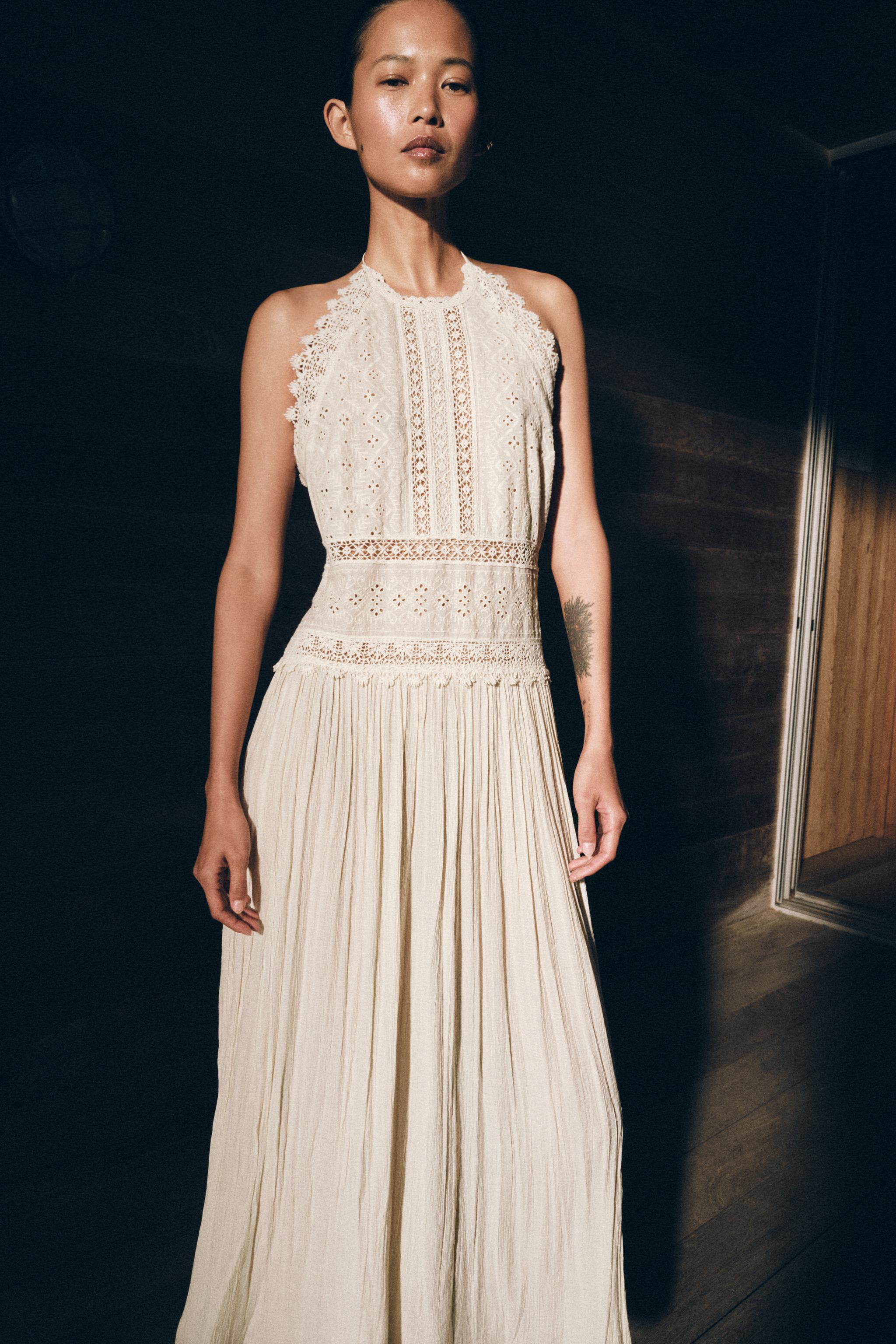Zw Collection Lace Midi Dress