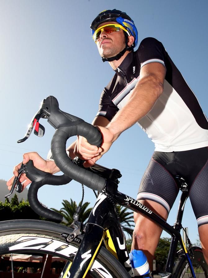 Alberto Contador enjoys the sun in Gran Canaria