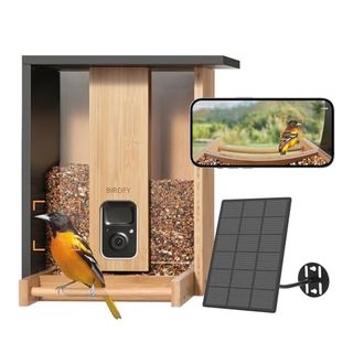 Amazon.com : Netvue by Birdfy Ai Smart Bird Feeder With Camera Solar Powered, Permanent Ai Identify 6000+ Bird Species & Motion Detection, Renewable Upgraded Bamboo Wood Bird Feeder Camera, Ideal Gift : Patio, Lawn & Garden