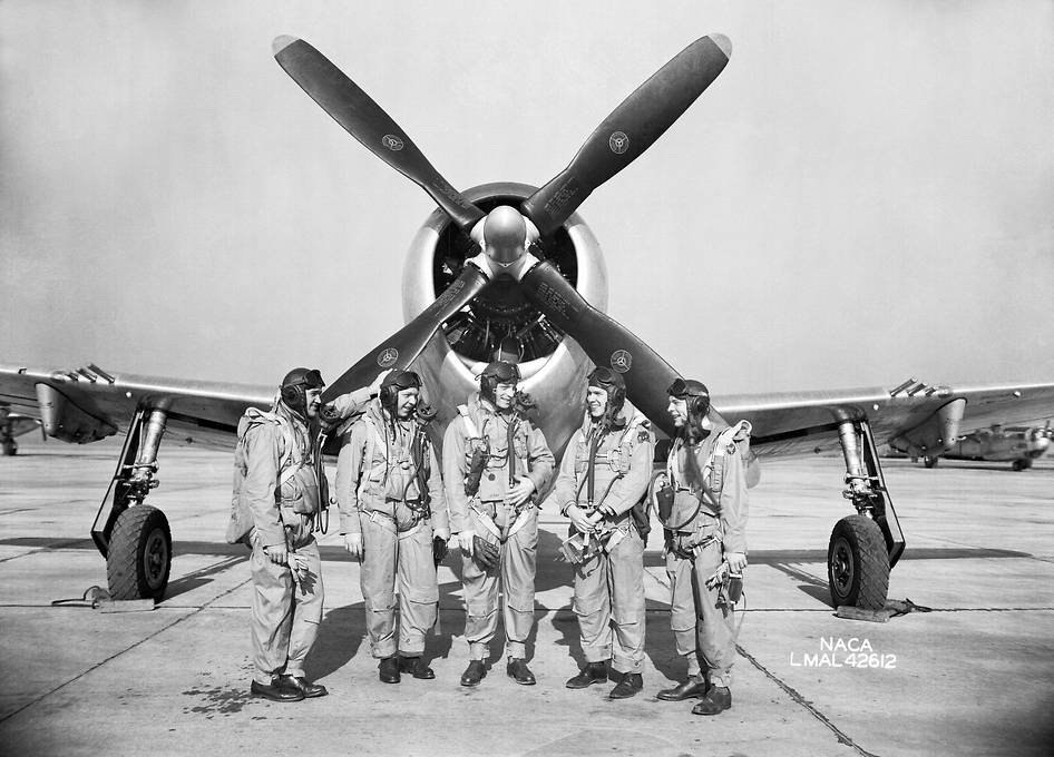 Test Pilots at a National Advisory Committee for Aeronautics facility