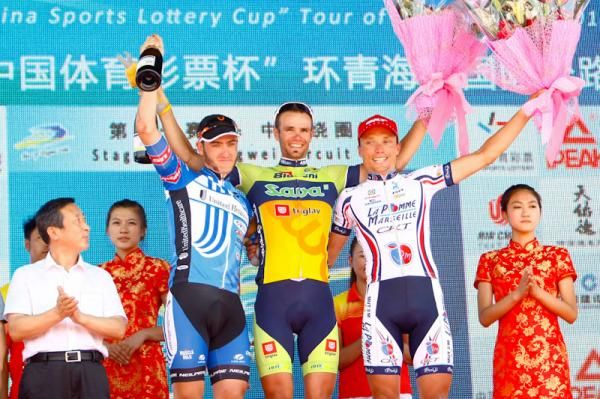 Stage 11 winners on the podium