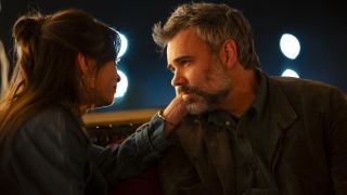 Karl gazing at Cassandra in the Murder in a Small Town Season 2 finale