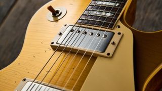 Gold Top Les Paul with checking in the finish