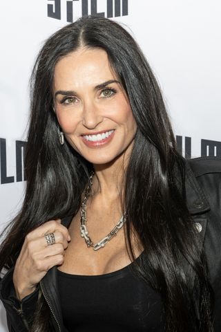 Demi Moore, Honoree of Maria Manetti Shrem Award for Acting, is pictured with long, middle-parted hair at the 2024 SFFILM Awards Night at Fort Mason Center for Arts & Culture on December 09, 2024 in San Francisco, California.