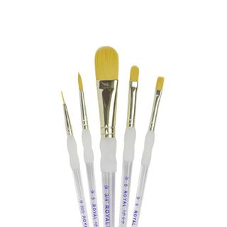 Product shot of some of the best acrylic paintbrushes