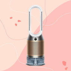Dyson Purifier Humidify+Cool PH2 De-Nox on a pink background