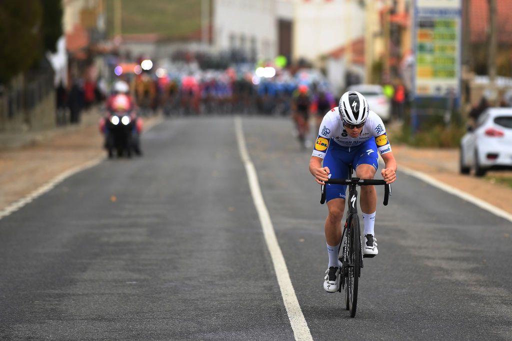 CIUDADRODRIGO SPAIN NOVEMBER 06 Remi Cavagna of France and Team Deceuninck QuickStep Breakaway during the 75th Tour of Spain 2020 Stage 16 a 162km stage from Salamanca to Ciudad Rodrigo lavuelta LaVuelta20 La Vuelta on November 06 2020 in Ciudad Rodrigo Spain Photo by David RamosGetty Images