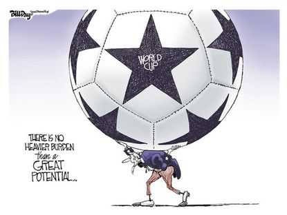 Editorial cartoon World Cup Team USA